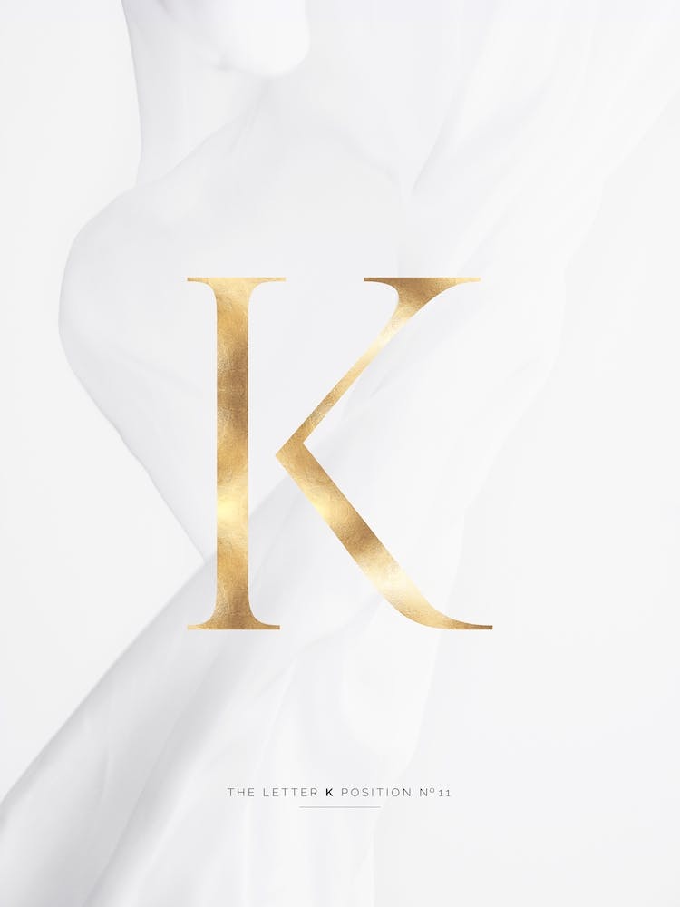 Buchstabe K Gold