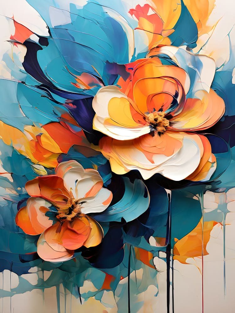 Peinture Florale Abstraite 9