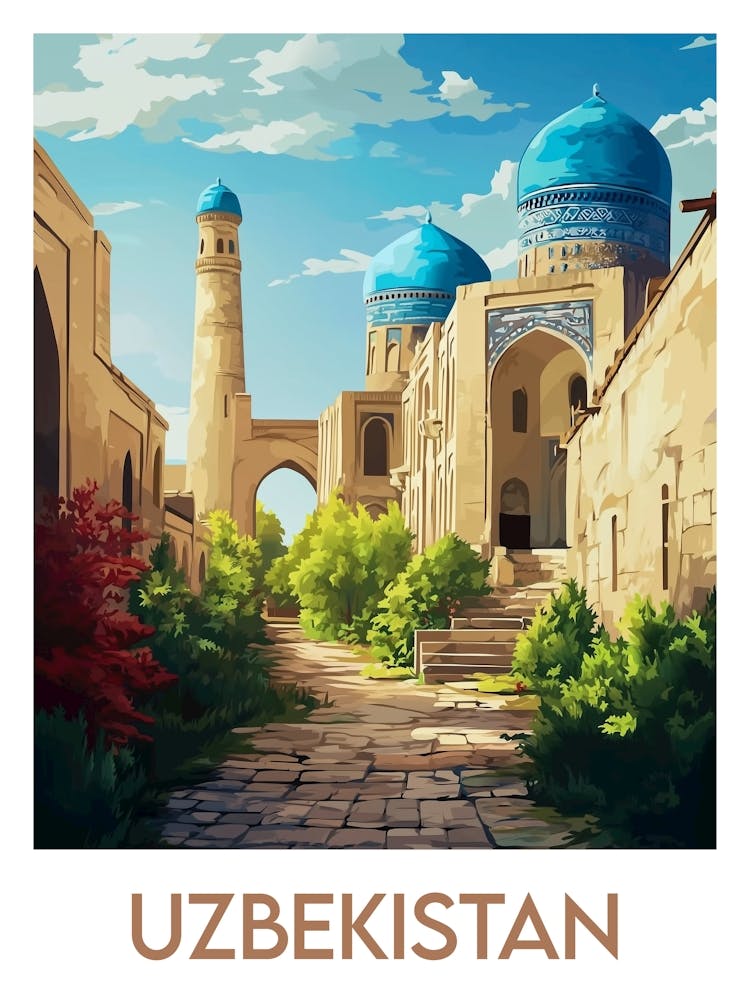 Affiche de voyage Uzbekistan