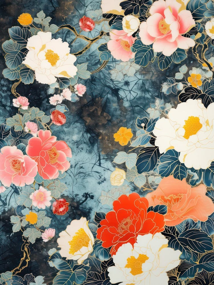 Hokusai  Great Japan Floral Japanese 7