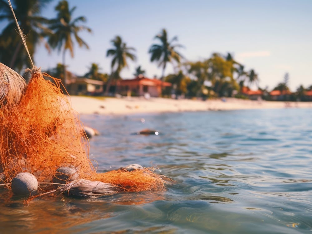 Fishing Net On The Beach