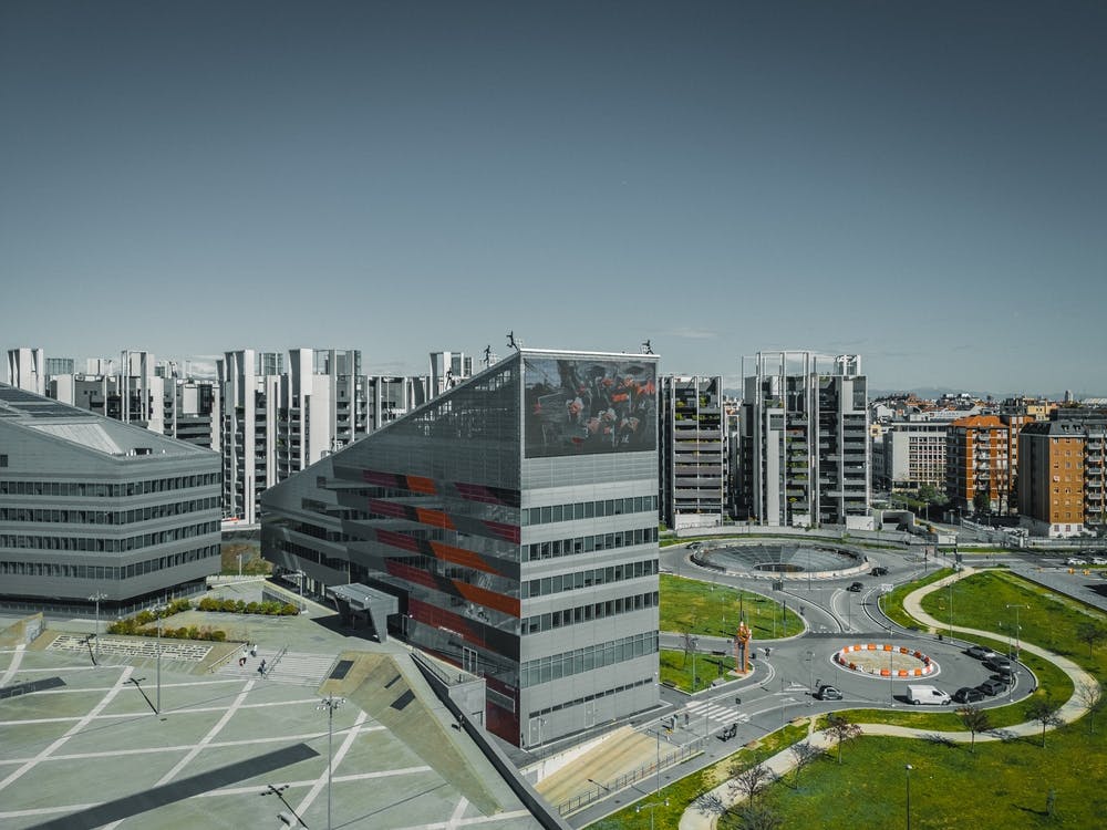 Vue Aérienne Milan, Italie - Casa Milan - Art Mural Paysage Urbain
