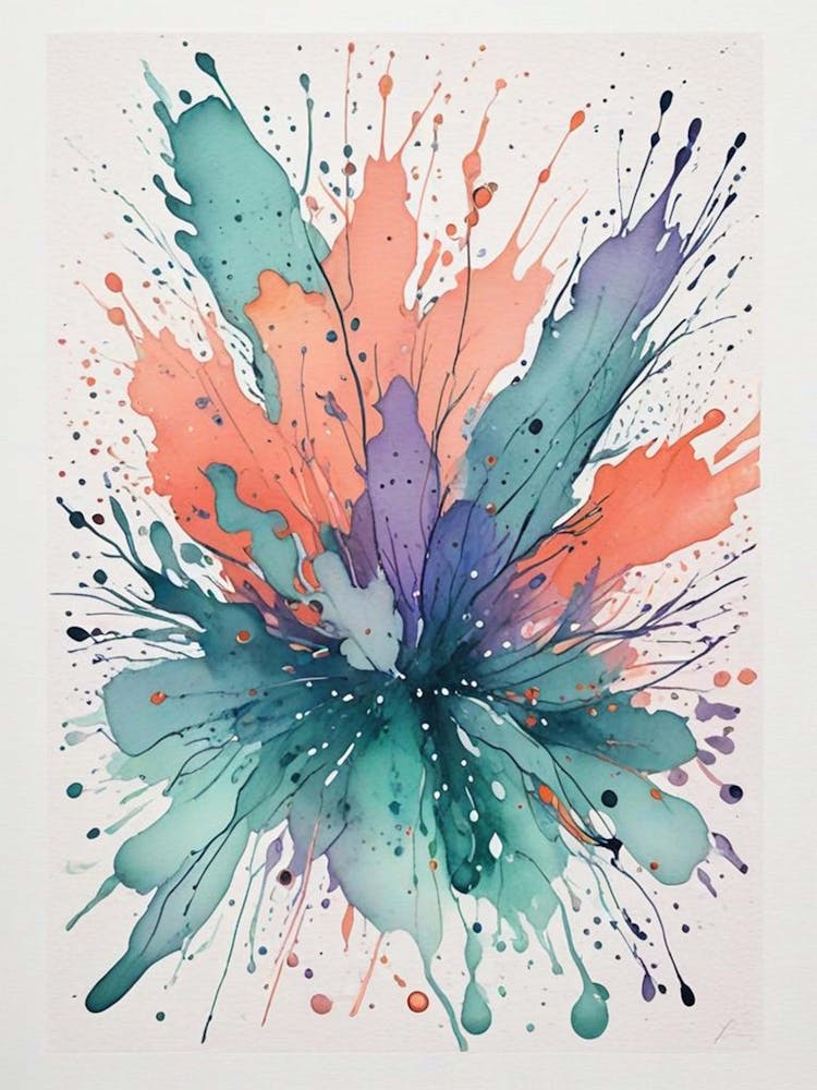 Abstract Watercolor Splashes (4)