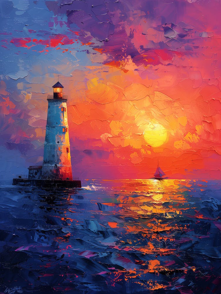 Sunset At The Lighthouse 1