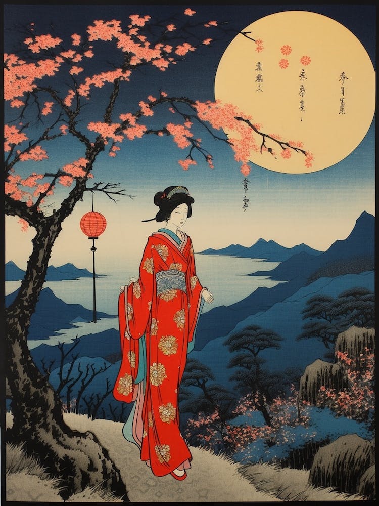 Amanohashidate, Japan Vintage Travel Art 1