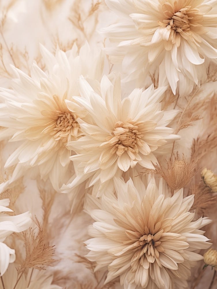 Boho Dried Flowers Asters 3