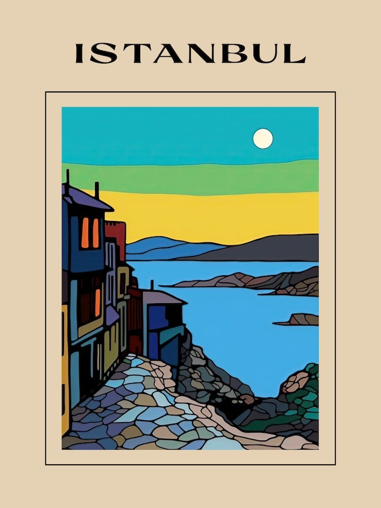Minimal Design Style Of Istanbul, Turkey  1 Poster