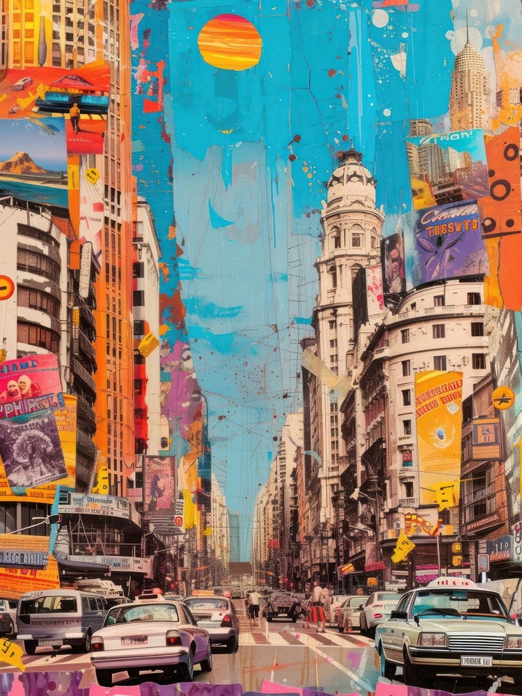 Buenos Aires   Retro Collage Style 2
