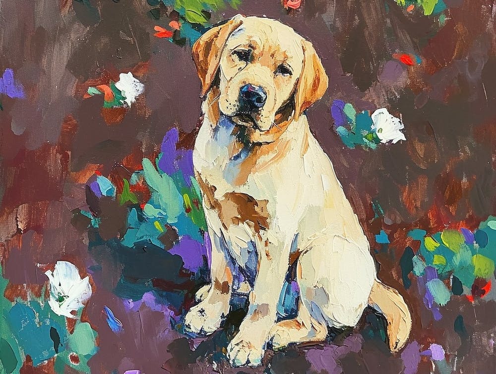 Labrador Acrylic Painting 1