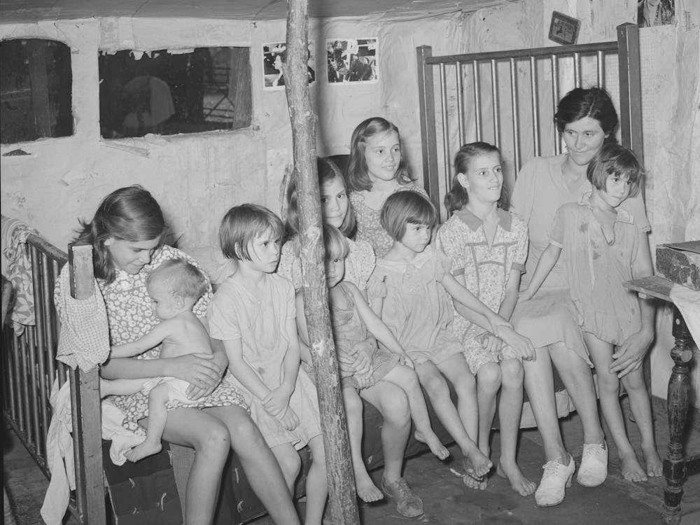 Family Living In Community Camp, Oklahoma City, Oklahoma, Father Is In Hospital With Broken Back Received Wh