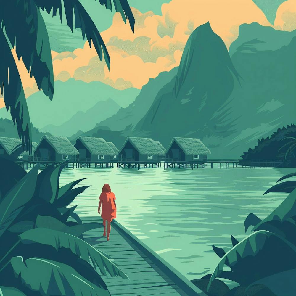 A Tahiti In French Polynesia Lofi Illustration 1720357037 2
