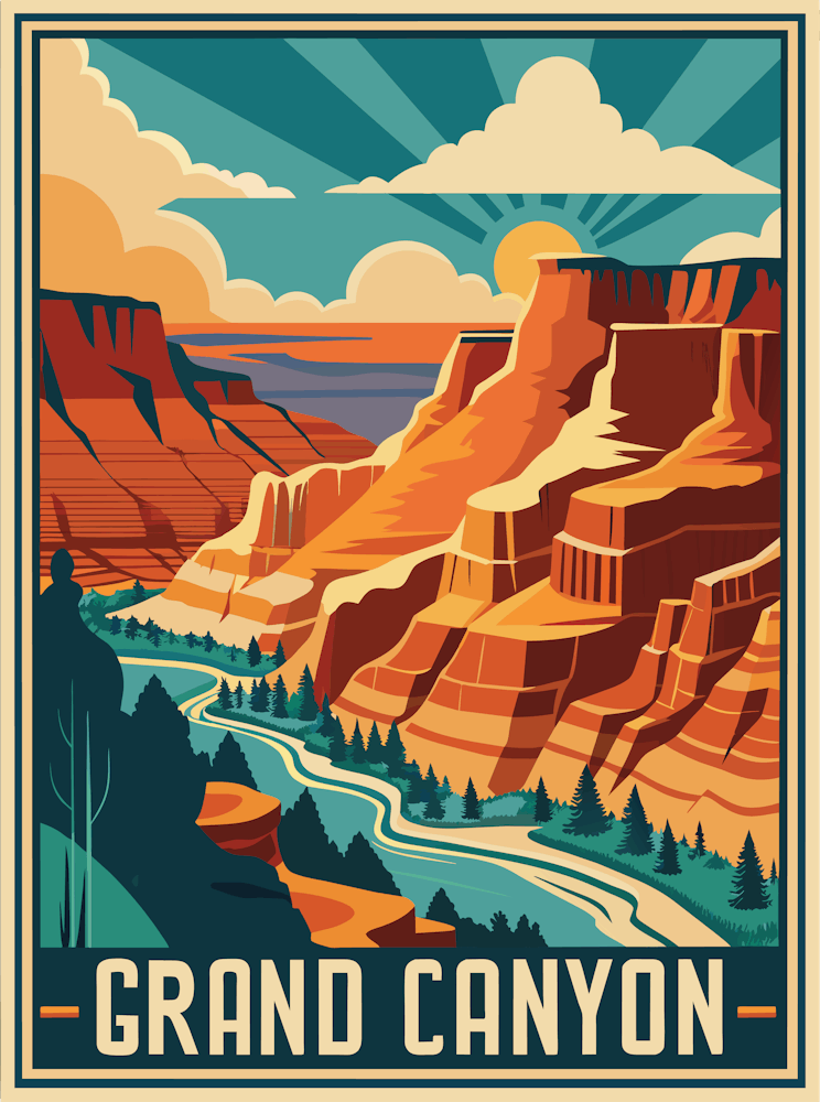 Grand Canyon National Park Vintage