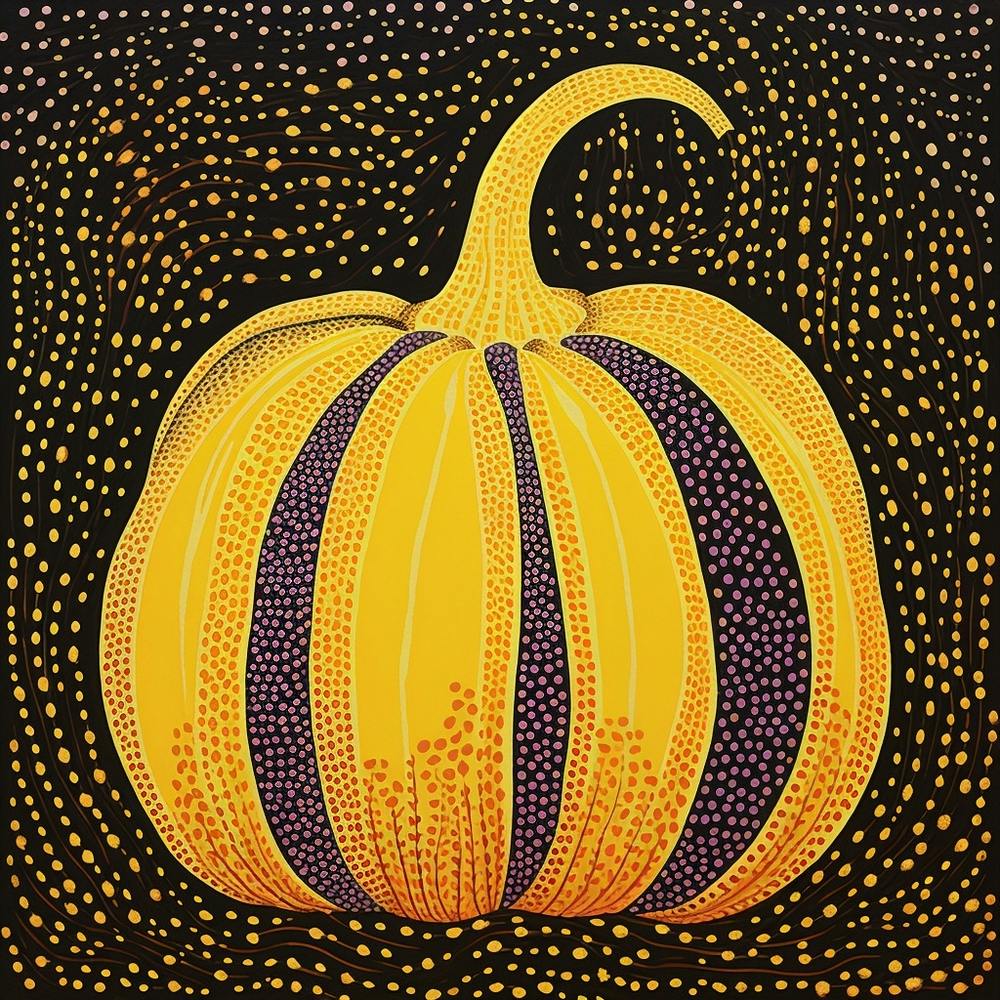Yayoi Kusama Inspired Pumpkin Black And Yellow 6