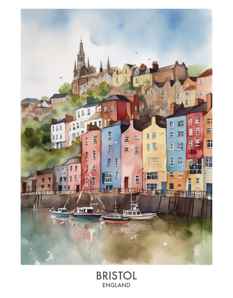 Bristol Watercolour Travel Poster 2