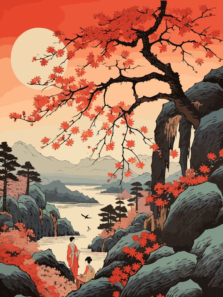 Iya Valley, Japan Vintage Travel Art 2