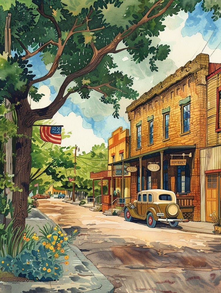 Märchenbuch-Illustration Sixth Street Austin Texas 1