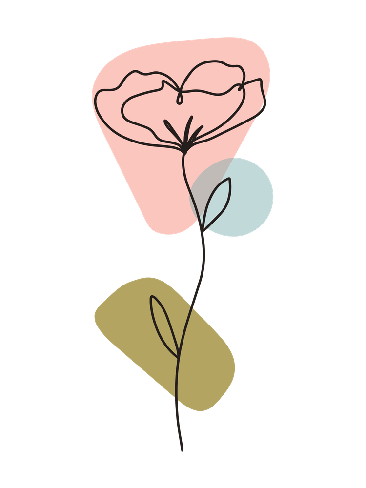 Formes Abstraites avec Fleur