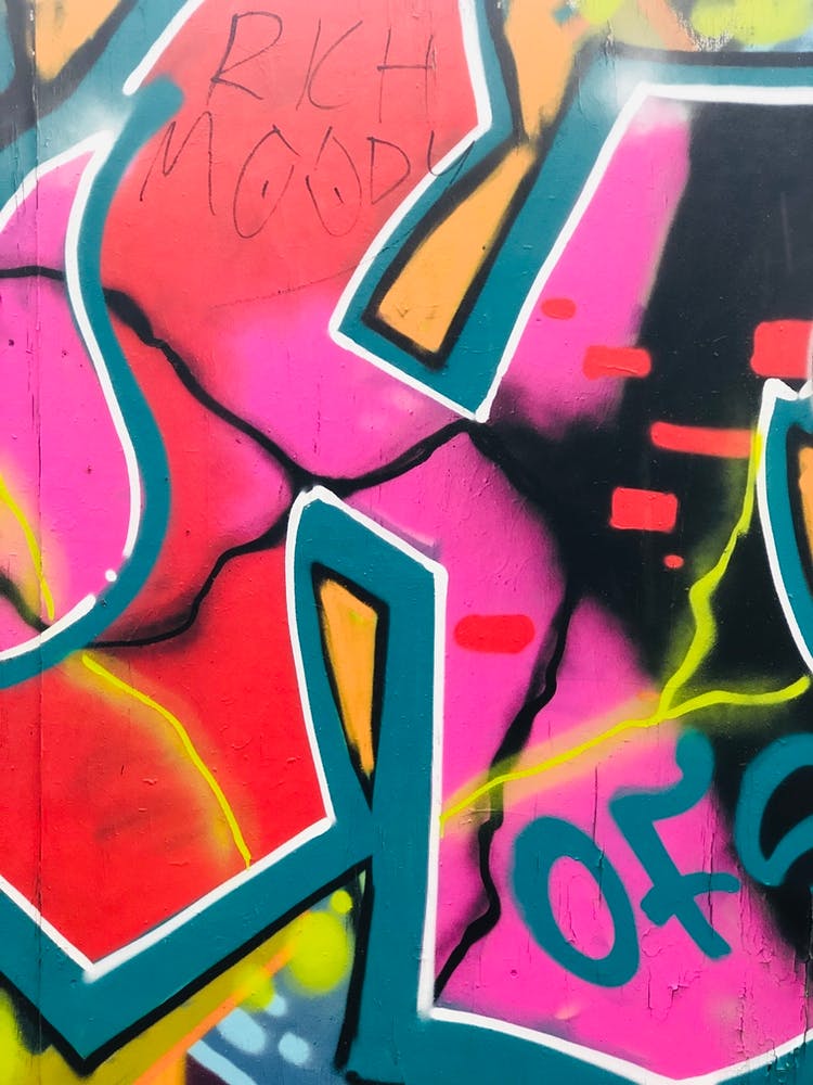 Pink and Orange Street Art