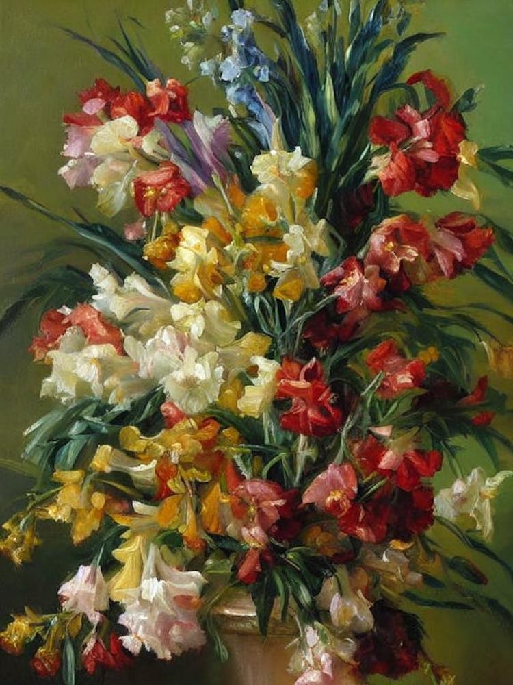 Gladioli Painting 1 Flower