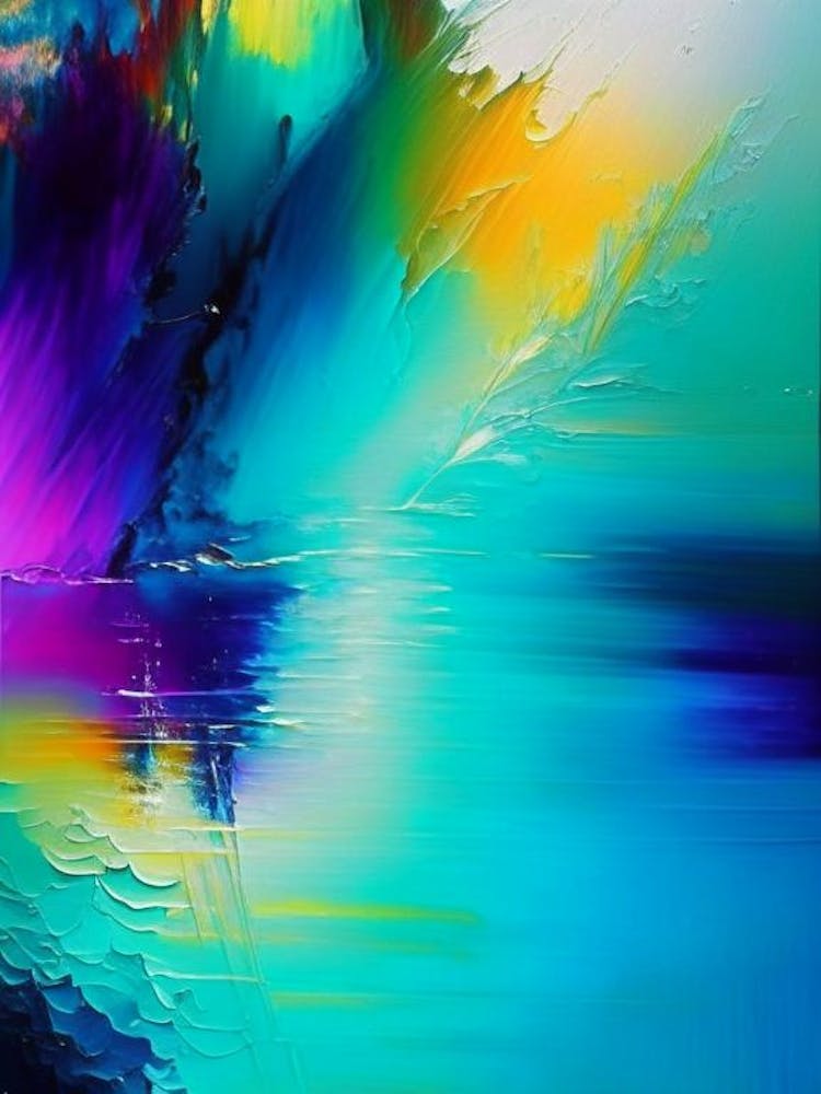 Wasserinspiriert Fantasy Oder Surrealistische Kunst Wasserlandschaft Helles Abstrakt 1