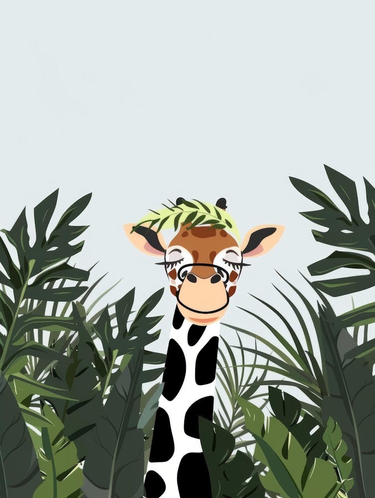 Giraffe In The Jungle 17