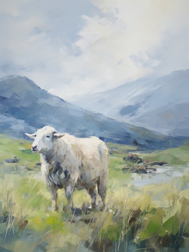 Highland Cow Walking Away From The River