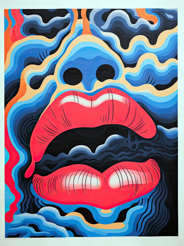 Pulsing Cosmos Cosmic Fluid Surrealism 1