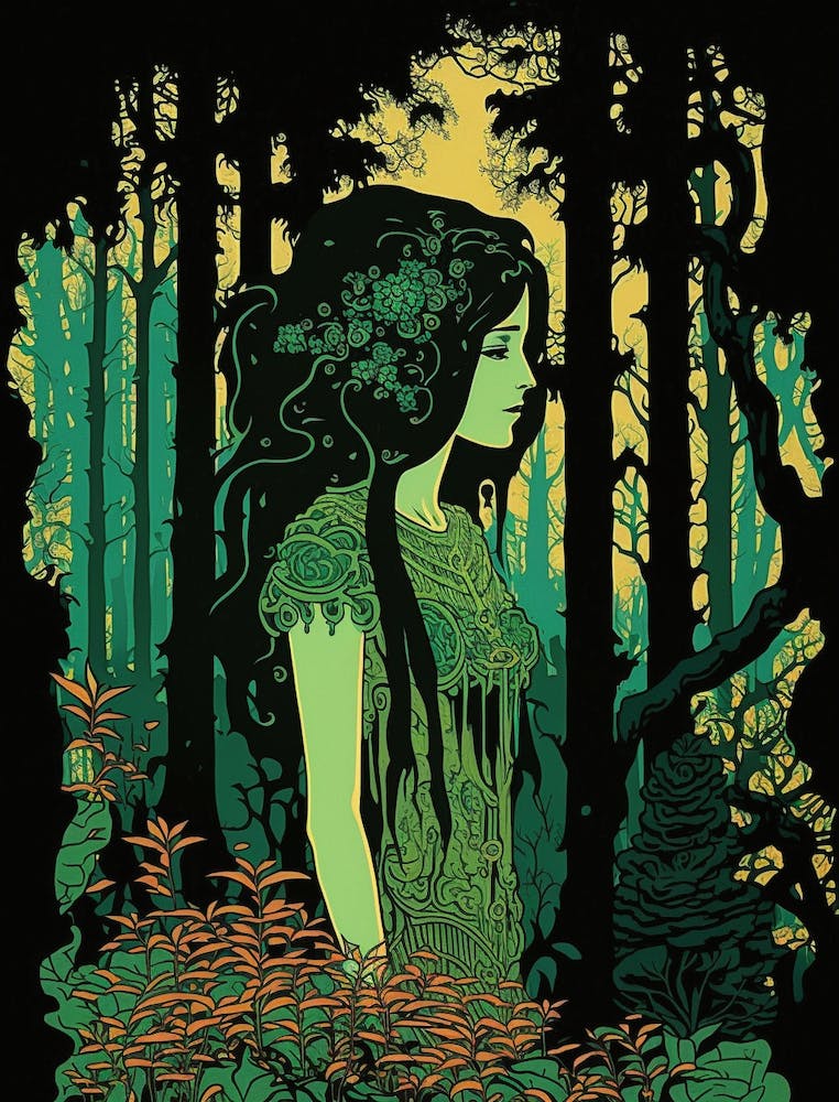 Woman In The Forest 1