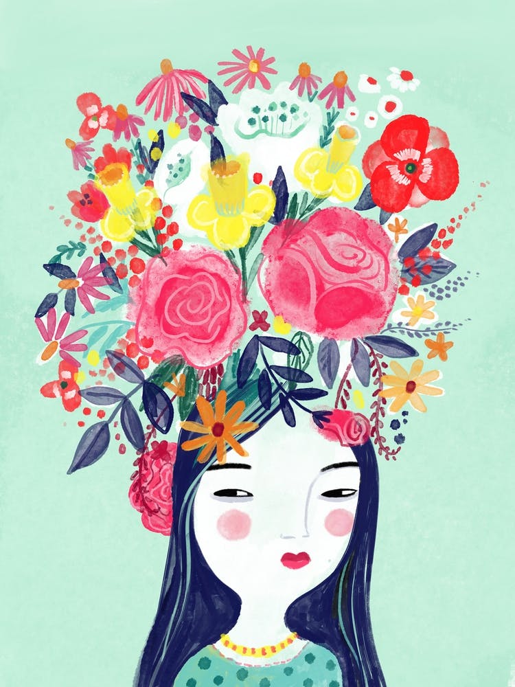 Jeune Fille aux Fleurs