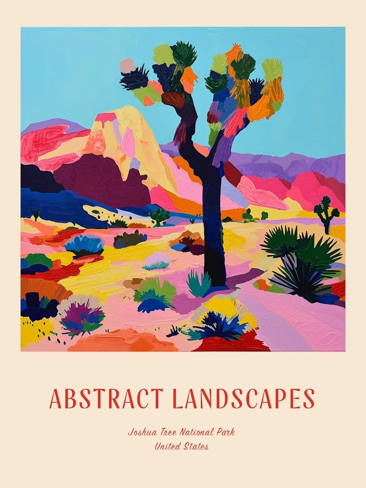 Colourful Abstract Joshua Tree National Park Usa 1 Poster