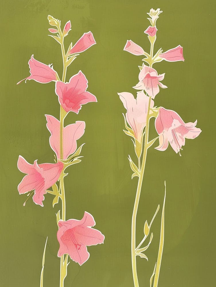 Pink & Green Larkspur 1