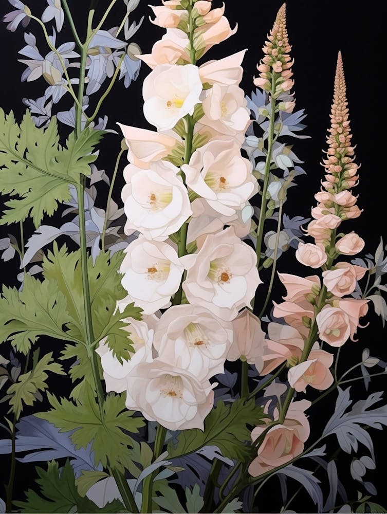 Flower Illustration Delphinium 1