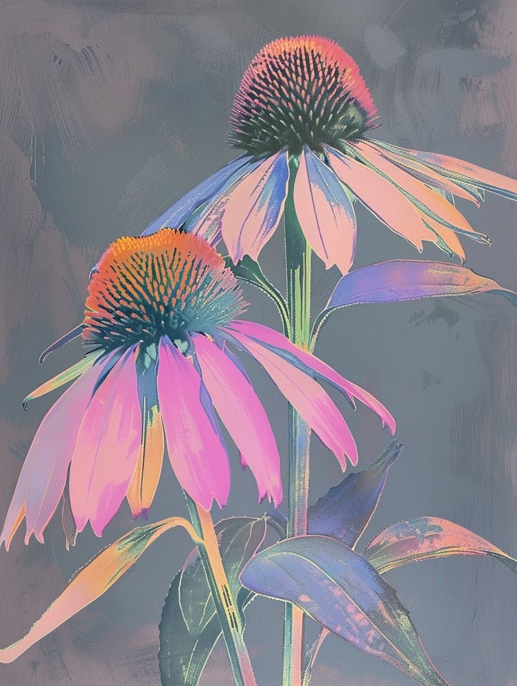 Iridescent Flower Coneflower 1