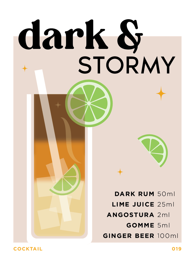 Dark & Stormy in Beige Cocktail Recipe