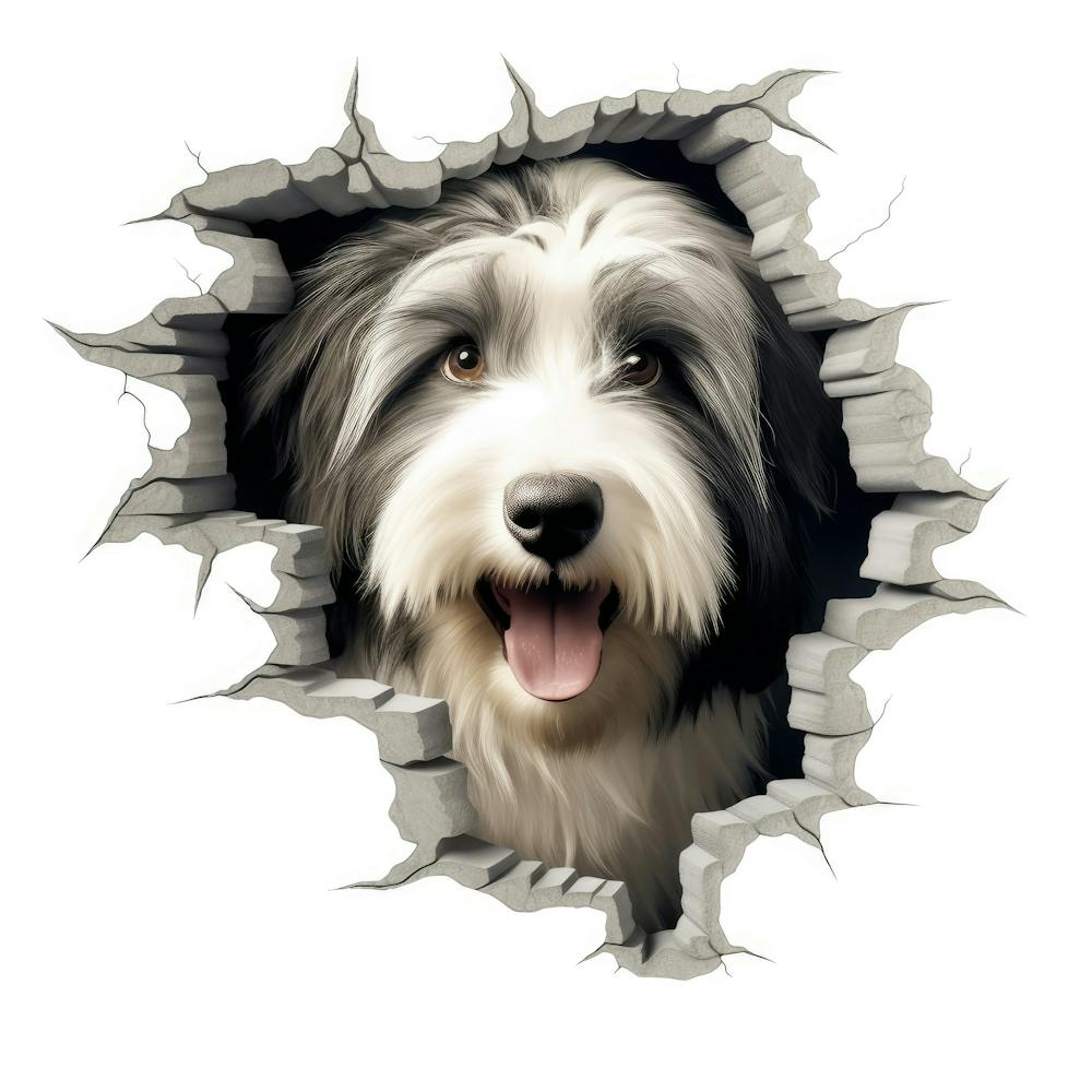 Dog Through A Hole