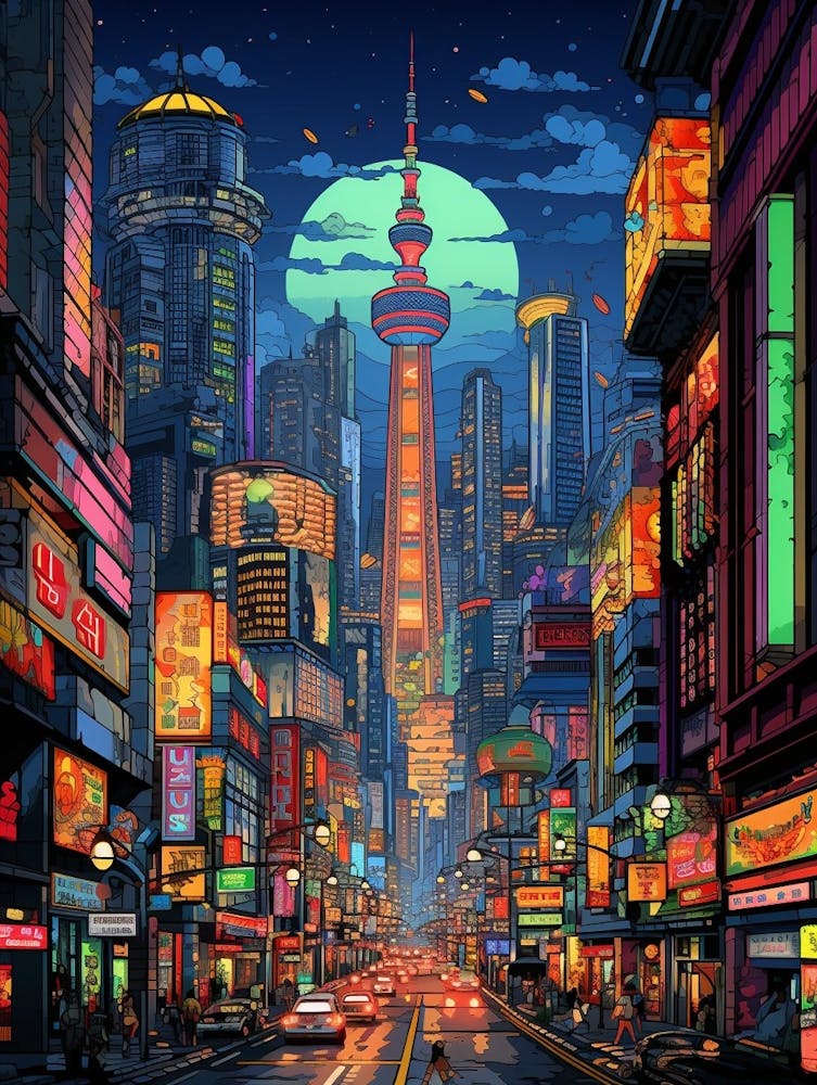 Kuala Lumpur Pixel Art 4