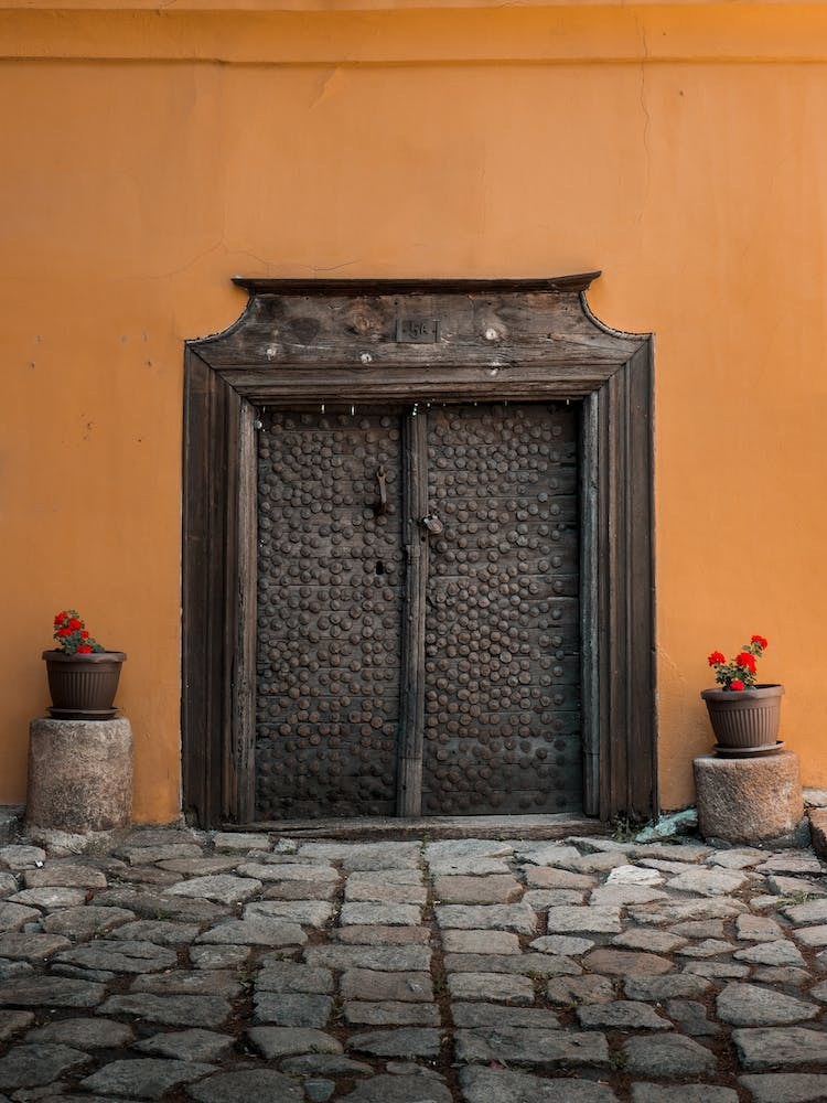 Door In Yellow Plovdiv Bulgaria