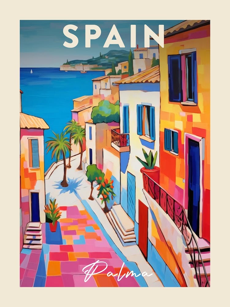 Palma De Mallorca 5 Fauvist Painting Travel Poster