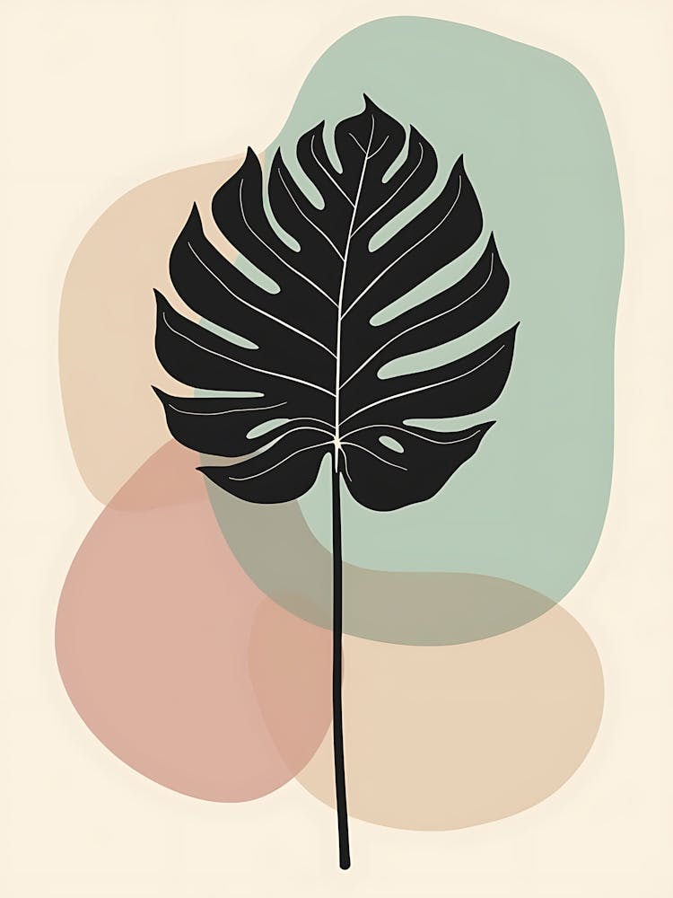 Elegant Plant Forms in Cozy Beige Palette