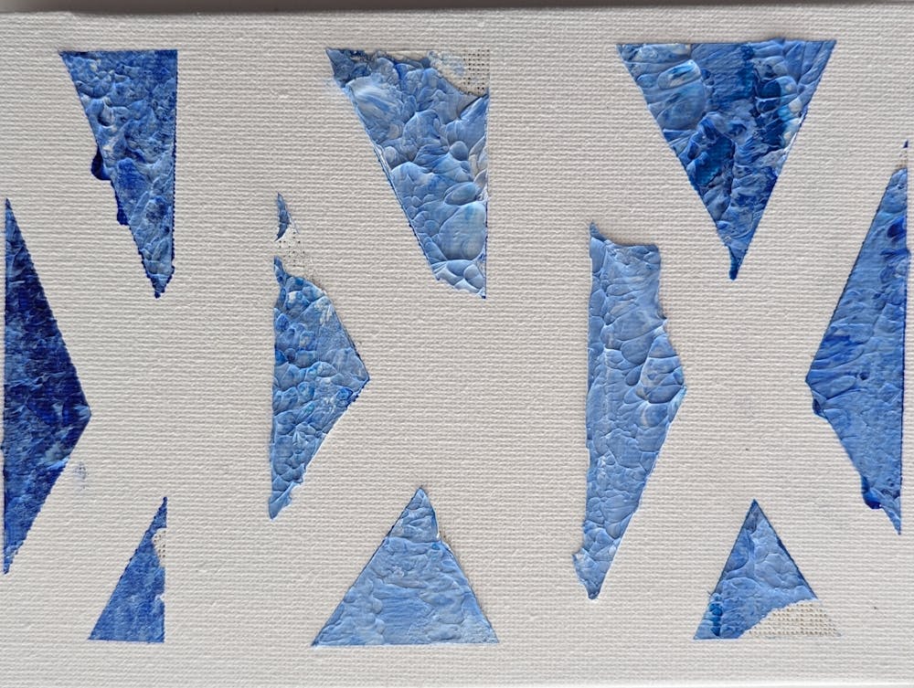 Blue And White Abstract Painting