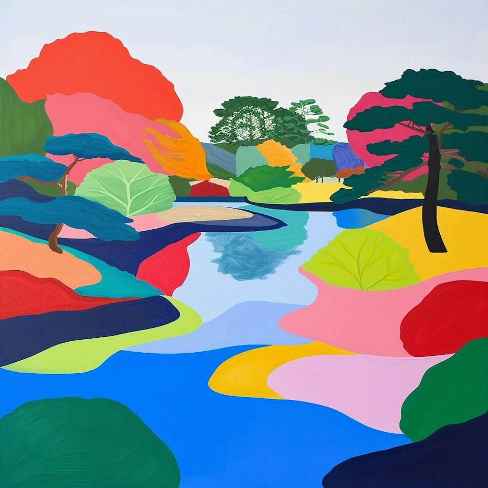 Bunte Gärten Hamarikyu-Gärten Japan 3