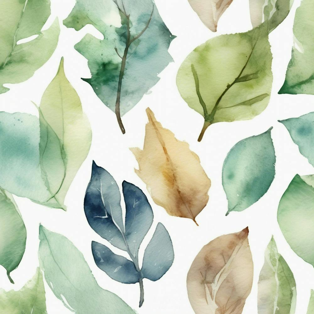Watercolor Leaves 2