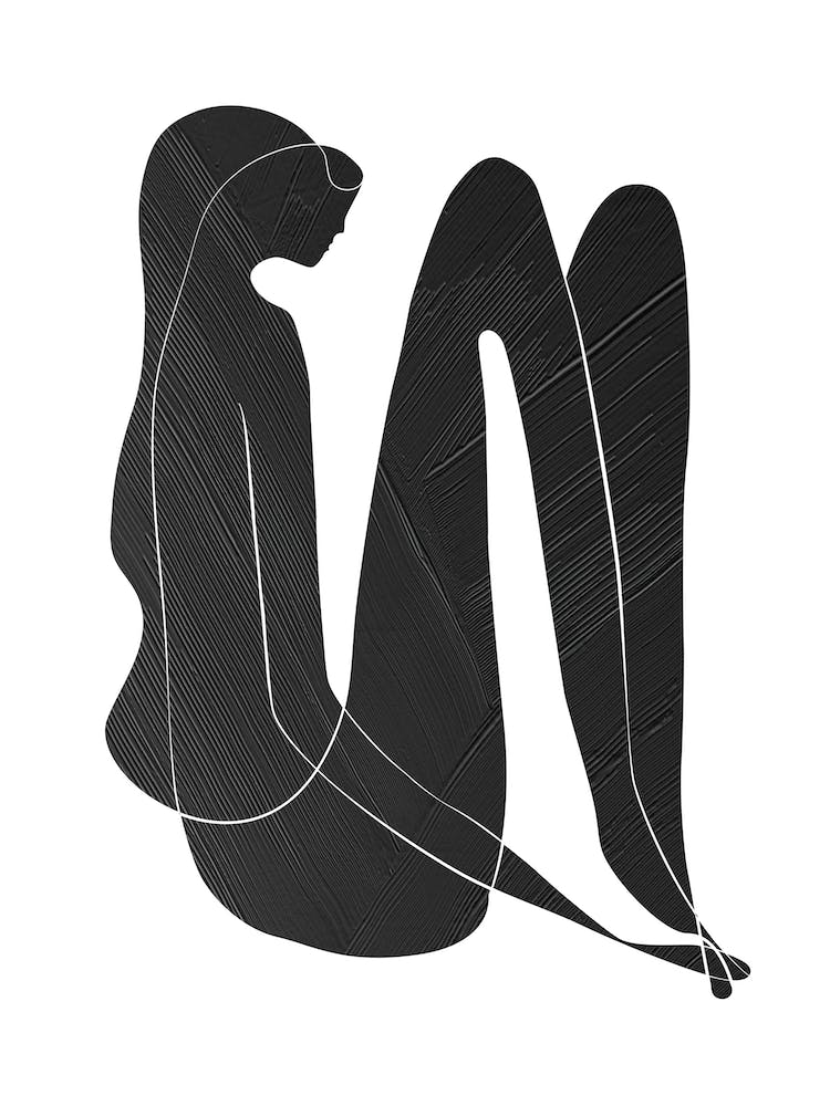 Nude Figure Black And White