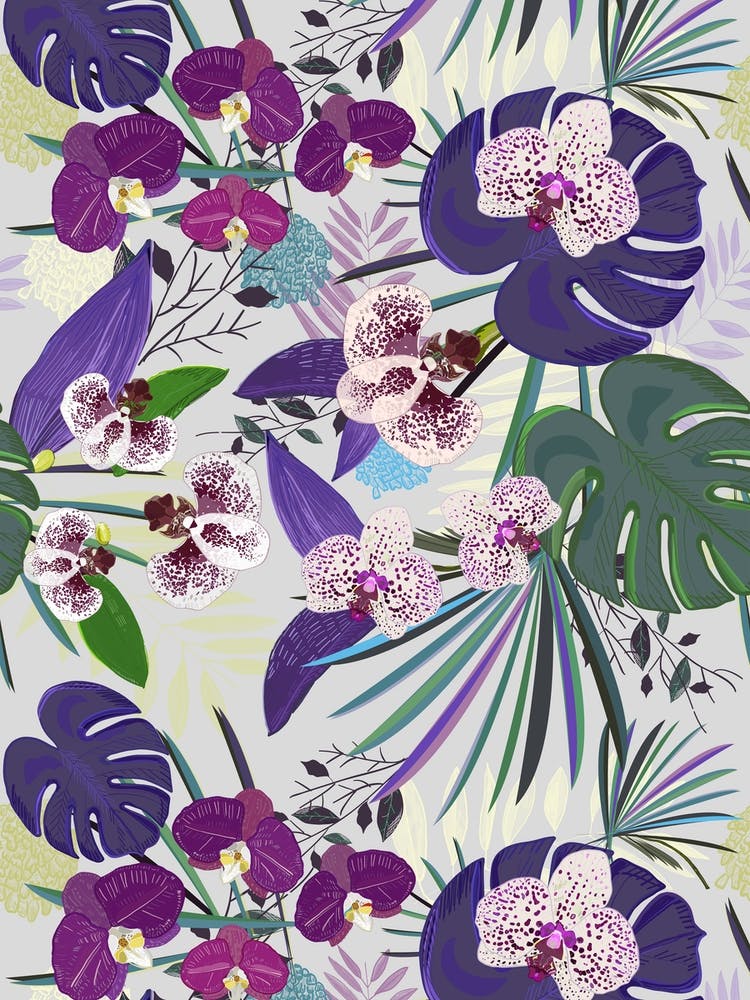 Orchid Tropical Leaves
