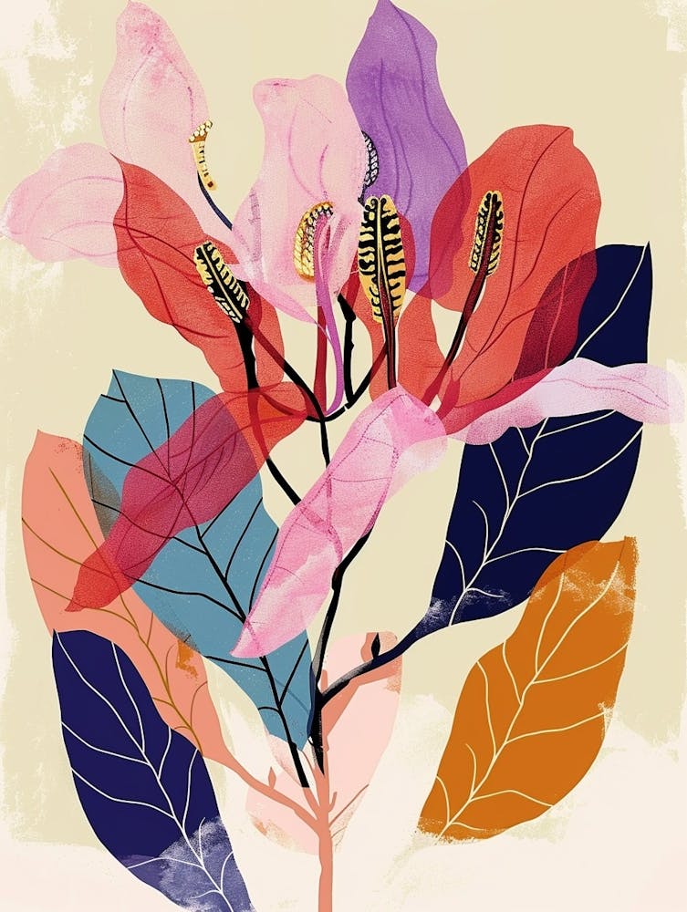 Colourful Flower Illustration Bougainvillea 1