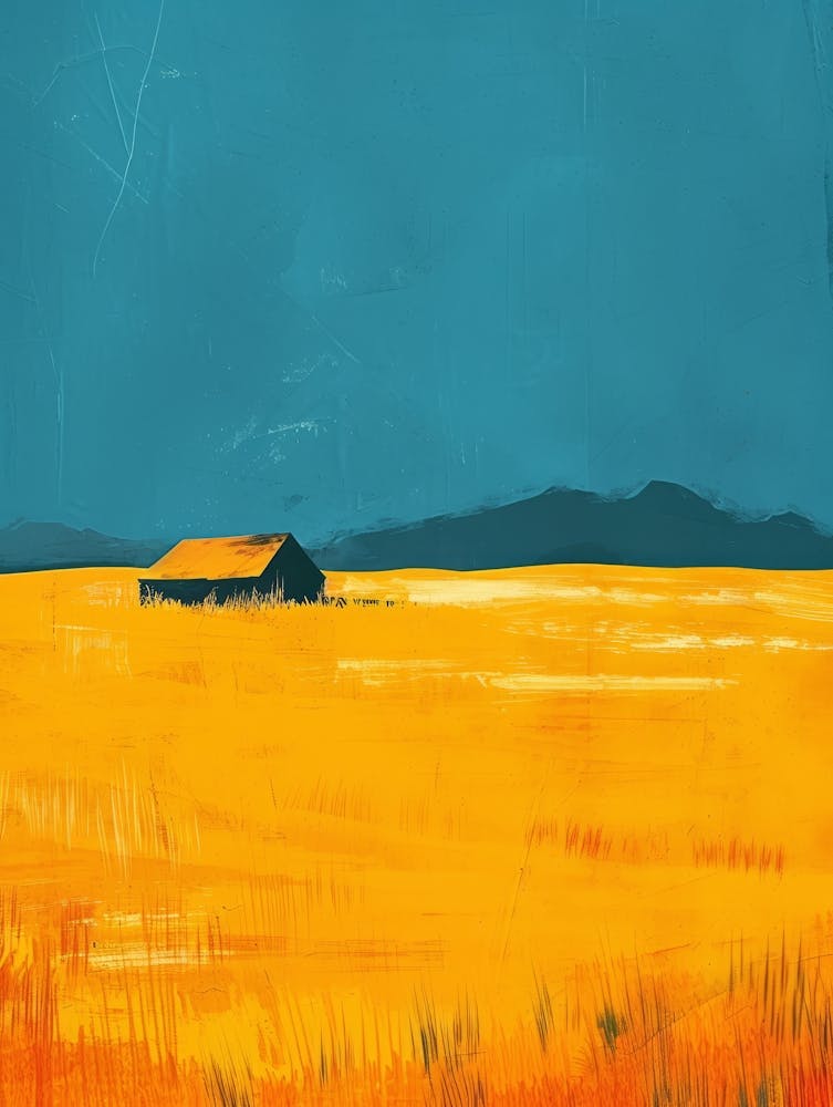 Scheune auf dem Feld