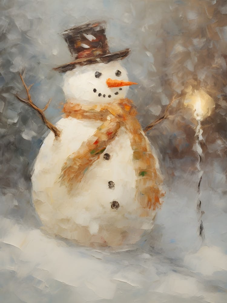 Snowman In The Snow
