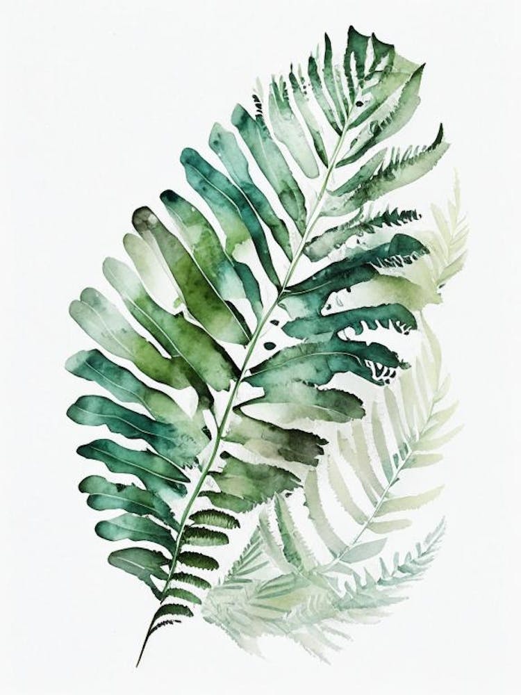 Fan Fern Watercolour