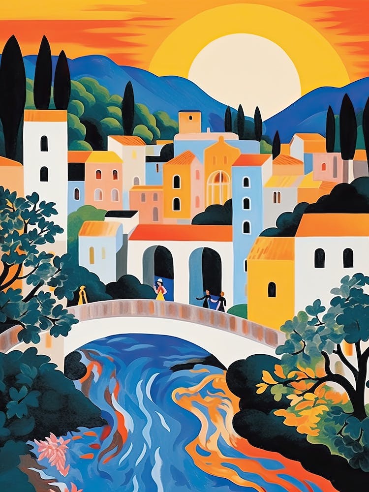 Mostar Old Bridge, Bosnia & Herzegovina Colourful 3