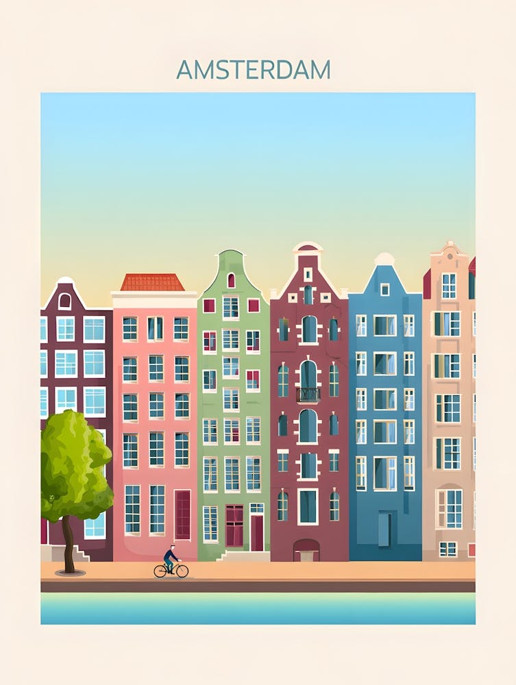 Charming Amsterdam Canal Houses - Colorful City